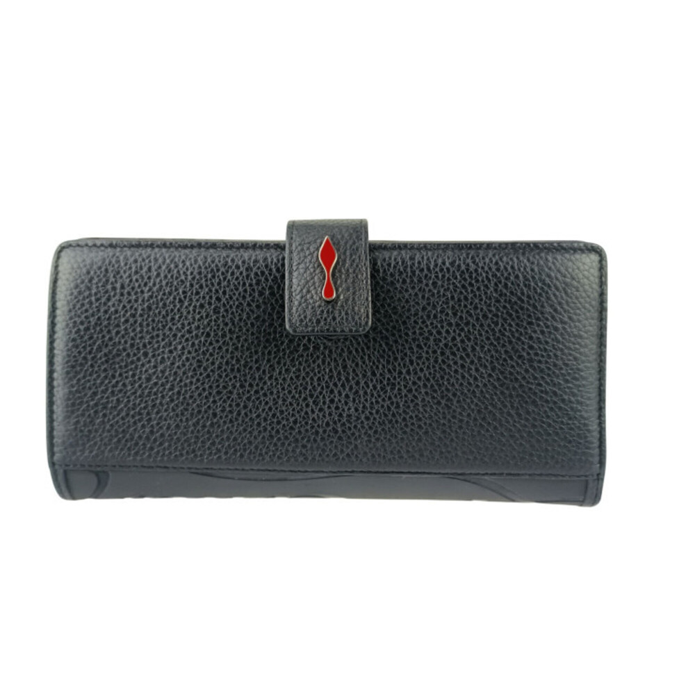 Christian Louboutin Paloma Long Wallet 3185079 Black Leather Men's and Women's